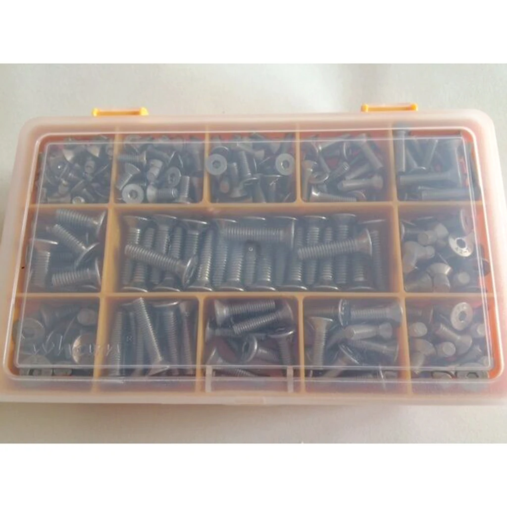 Lot of 260 Stainless Steel Socket Cap Screws ,Hex Head Bolt Nuts Assortment Kit with Box M4 M5 M6 Thread Size
Lot of 260 Stainless Steel Socket Cap Screws ,Hex Head Bolt Nuts Assortment Kit with Box M4 M5 M6 Thread Size