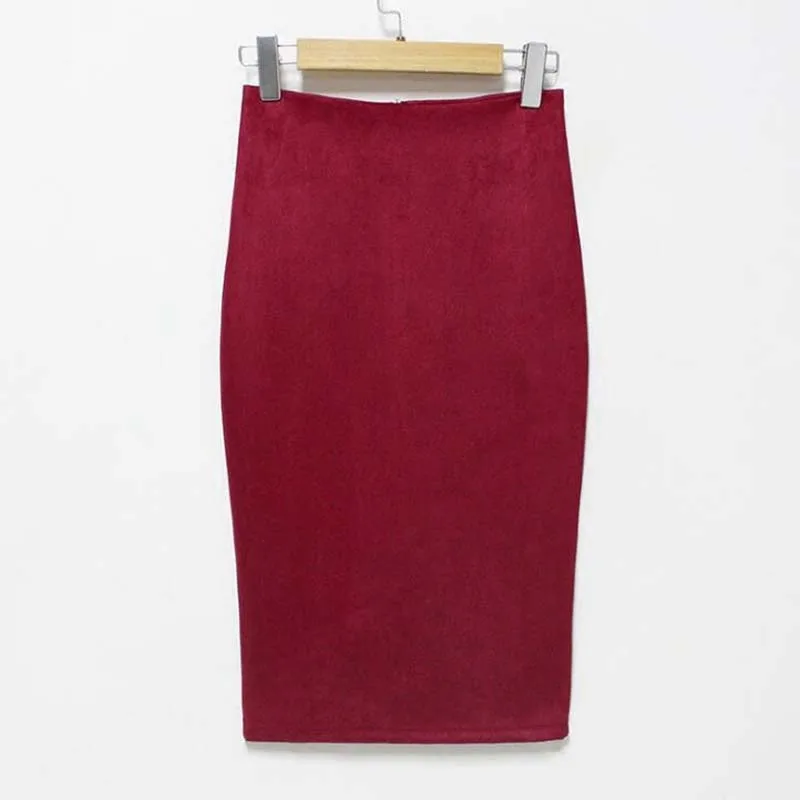 Women Skirts High Waist Elastic Skinny Bodycon Skirt Vintage Suede Split Pencil Skirts 2019 Casual Solid Midi Skirts For Women
Women Skirts High Waist Elastic Skinny Bodycon Skirt Vintage Suede Split Pencil Skirts 2019 Casual Solid Midi Skirts For Women