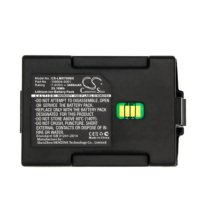 

Аккумулятор Cameron Sino 3400 мАч для LXE MX7, сканер штрих-кода, 159904-0001,163467-0001