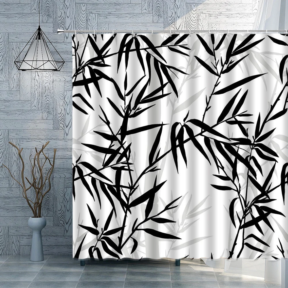 Bamboo Shower Curtain Plant Ink Painting Bathroom Curtain PolyesterFabric White Background Home Decoration With Hook Bath Decor
Bamboo Shower Curtain Plant Ink Painting Bathroom Curtain PolyesterFabric White Background Home Decoration With Hook Bath Decor