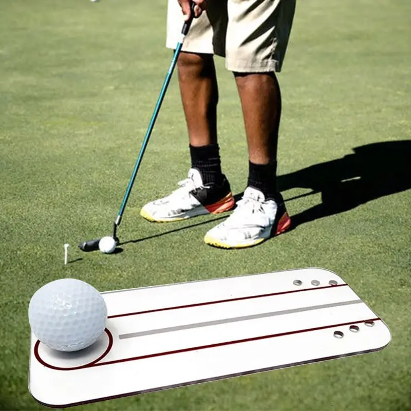 Golf Putting Training Aid Practice Putting Alignment Tool Mirror Protable Easy Operation Sports and Entertainment Accessories