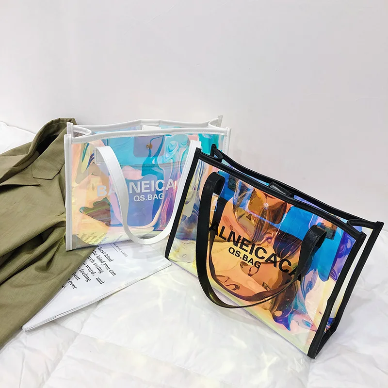 Laser PVC Gel Bag Korean Style Versatile Large Capacity Shoulder Bag Fashion New Handbag Fashion handbag women
Laser PVC Gel Bag Korean Style Versatile Large Capacity Shoulder Bag Fashion New Handbag Fashion handbag women