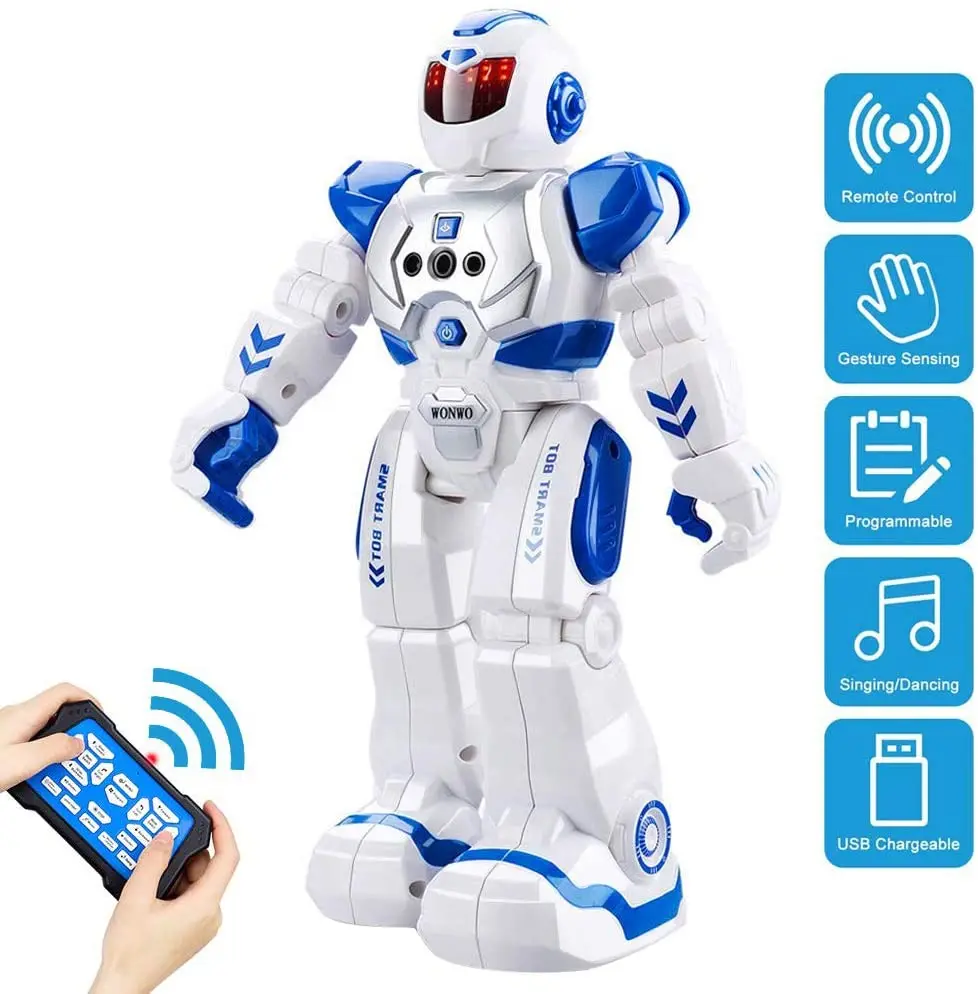 Robot Toys for Boys,RC Toys Robot Intelligent Programmable Robots with Infrared Controller Interactive Singing,Smart Robotics
Robot Toys for Boys,RC Toys Robot Intelligent Programmable Robots with Infrared Controller Interactive Singing,Smart Robotics