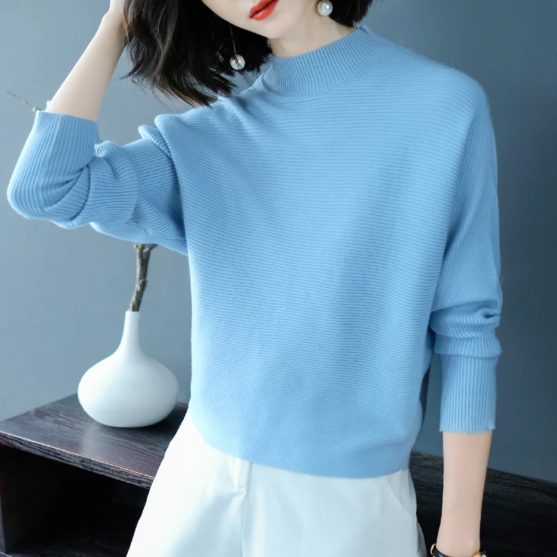 Bat sleeve sweater women's short loose outer wear autumn and winter 2021 new versatile sweater
Bat sleeve sweater women's short loose outer wear autumn and winter 2021 new versatile sweater
