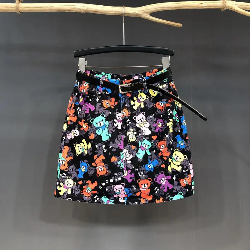 Denim Skirts 2021 New Korea-style Summer Hot Skirt Cartoon Printing Slim High Waist Short A-line Mini Skirt Streetwear Casual
Denim Skirts 2021 New Korea-style Summer Hot Skirt Cartoon Printing Slim High Waist Short A-line Mini Skirt Streetwear Casual