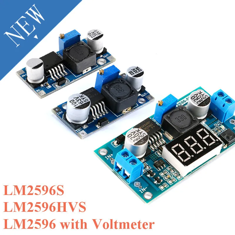 LM2596 LM2596S LM2596HVS DC-DC Adjustable Step Down Buck Power Supply Module Voltage Regulator Module LM2596S with Voltmeter
LM2596 LM2596S LM2596HVS DC-DC Adjustable Step Down Buck Power Supply Module Voltage Regulator Module LM2596S with Voltmeter