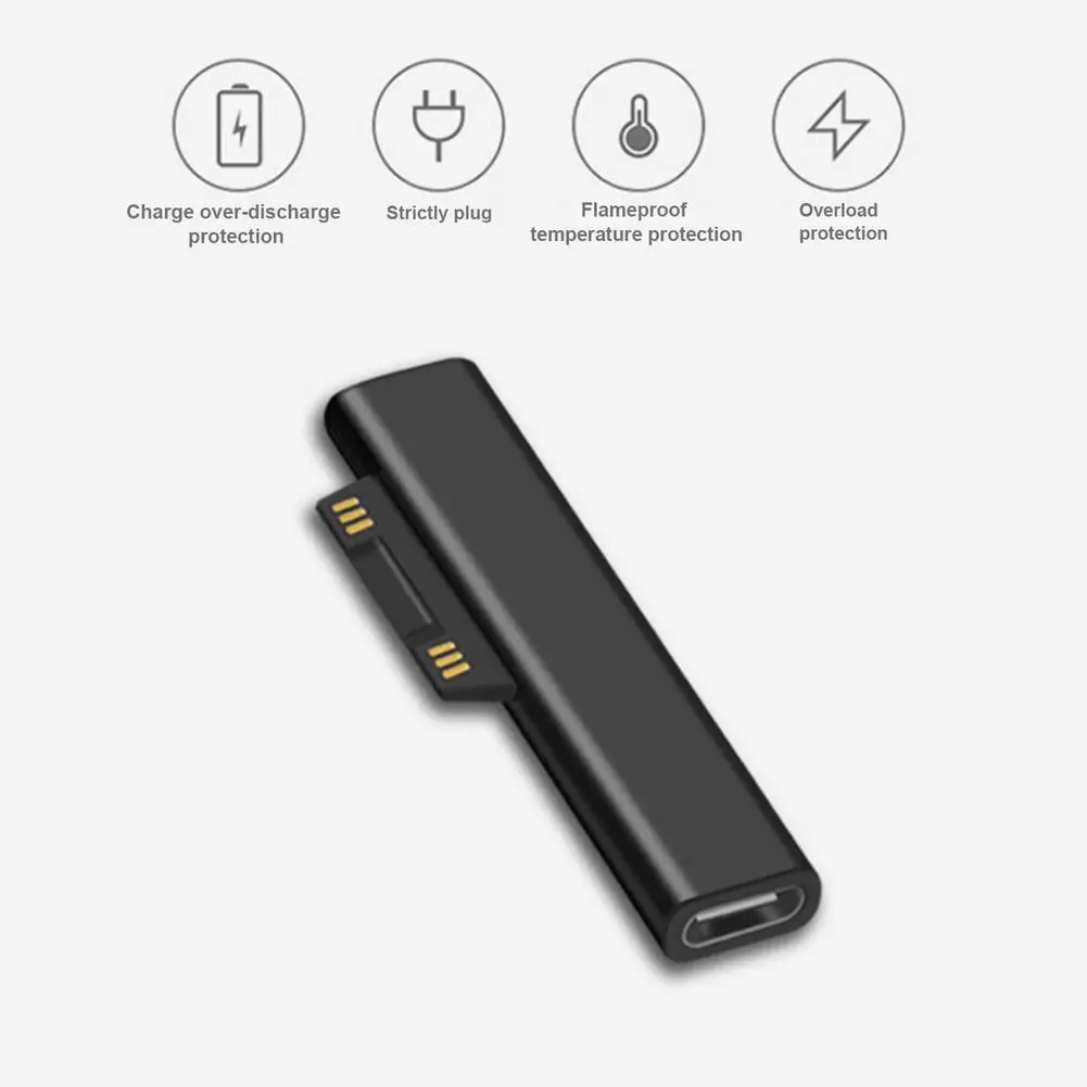 Type C Female PD Fast Charging Plug Converter For Surface Pro 4 5 6 7 Go Connector For USB C Female Adapter For Surface Notebook
Type C Female PD Fast Charging Plug Converter For Surface Pro 4 5 6 7 Go Connector For USB C Female Adapter For Surface Notebook