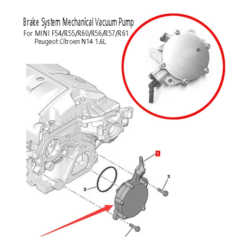 Автомобильная тормозная система, Механический вакуумный насос для MINI F54/R55/R60/R56/R57/R61 Peugeot Citroen N14 456590/9818781980 л
Автомобильная тормозная система, Механический вакуумный насос для MINI F54/R55/R60/R56/R57/R61 Peugeot Citroen N14 456590/9818781980 л