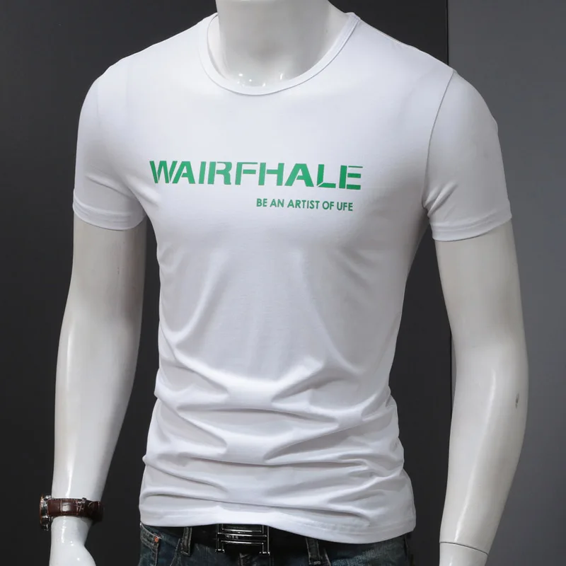 Summer Men's Slim Fit White T Shirt Fashion Casual Letter Print Cotton Short Sleeve T-Shirts
Summer Men's Slim Fit White T Shirt Fashion Casual Letter Print Cotton Short Sleeve T-Shirts