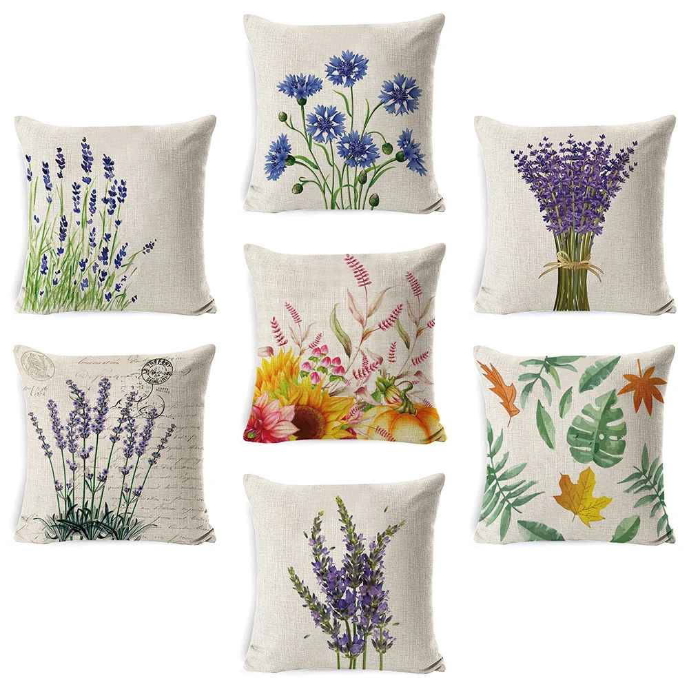 Cotton Linen Lavender Flowers Printed Sofa Decorative Cushion Cover Polyester Pillowcase 45*45 Throw Home Decor Pillow Cover
Cotton Linen Lavender Flowers Printed Sofa Decorative Cushion Cover Polyester Pillowcase 45*45 Throw Home Decor Pillow Cover