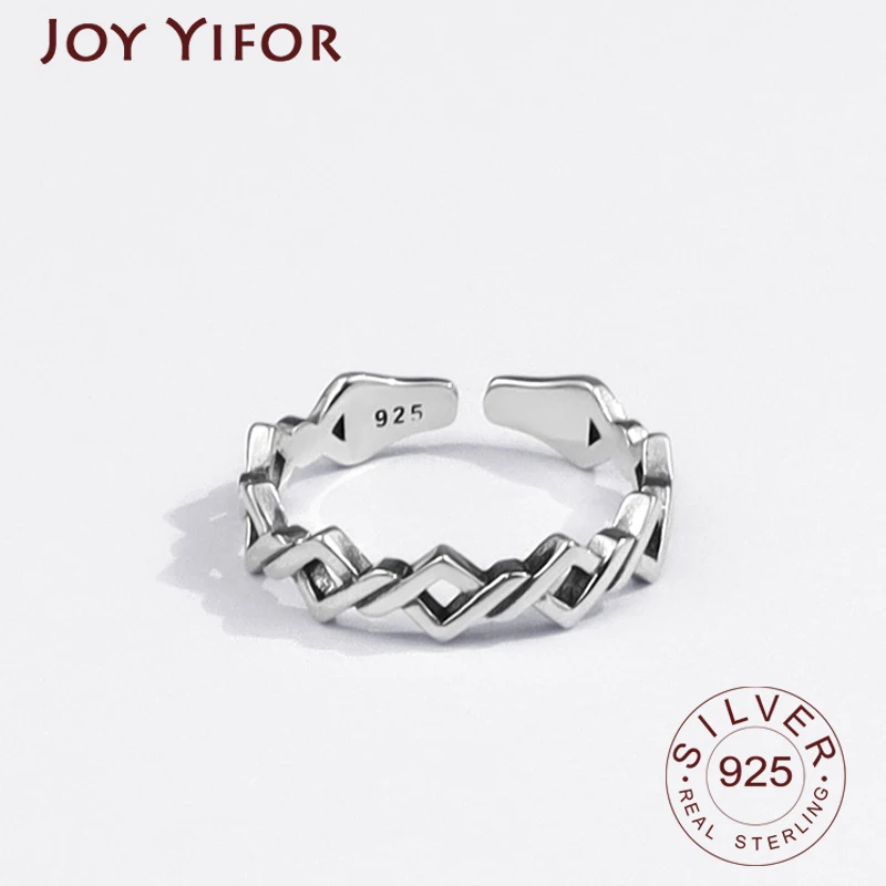 925 Sterling Silver Rings for Womeng Vintage Trendy Jewelry Large Adjustable Antique Rings Anillos
925 Sterling Silver Rings for Womeng Vintage Trendy Jewelry Large Adjustable Antique Rings Anillos
