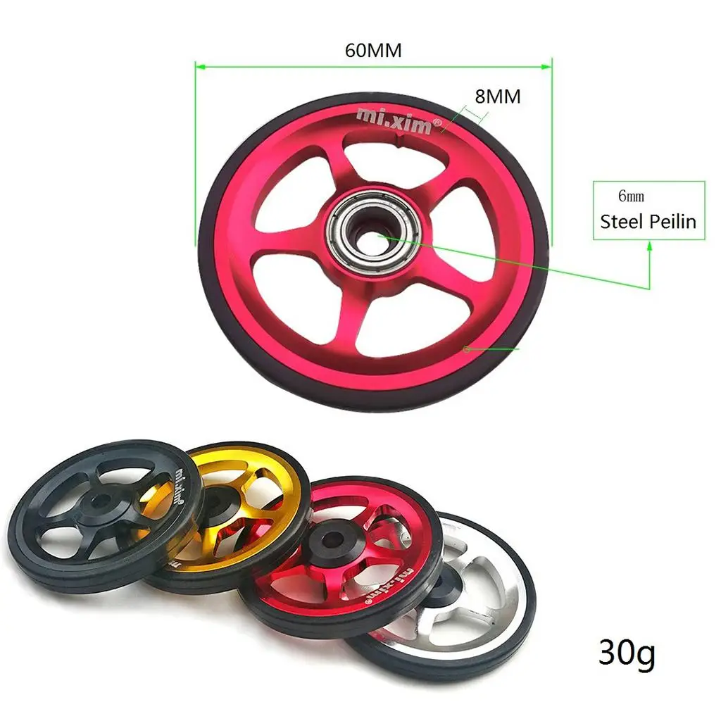 6cm / 2.36 '' Easy Wheels for Aluminum Alloy Easy Wheel for Folding Bike Rear Rack Bracket with M6 Screw
6cm / 2.36 '' Easy Wheels for Aluminum Alloy Easy Wheel for Folding Bike Rear Rack Bracket with M6 Screw