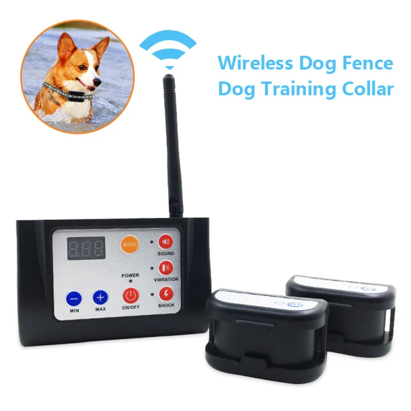 2 In 1 Electric Pet Electronic Fences Waterproof & Wireless Dog Fences With Sound & Shock Function Dog Fence Training Collars 
2 In 1 Electric Pet Electronic Fences Waterproof & Wireless Dog Fences With Sound & Shock Function Dog Fence Training Collars