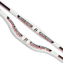 Full Carbon Fiber Mountain Bicycle Handlebar MTB Bike Riser Flat Bar Clamp 31.8mm Length 620 680 720 760mm Cycling Parts White