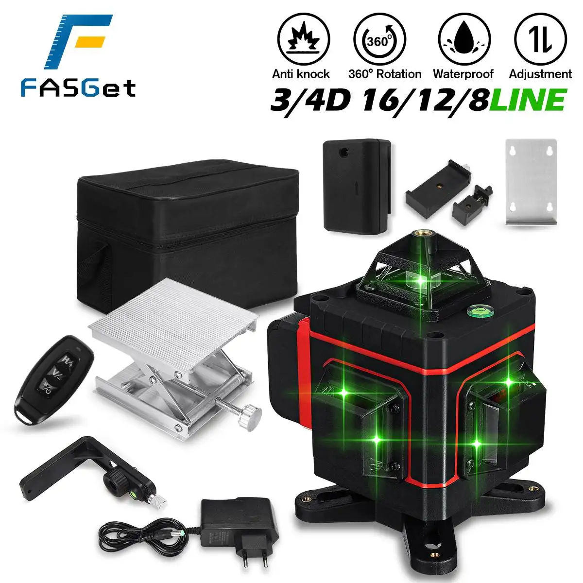 Intelligent remote control 16 Lines 4D laser level w/touch screen super powerful Beam Horizontal and Vertical Cross Laser Level
Intelligent remote control 16 Lines 4D laser level w/touch screen super powerful Beam Horizontal and Vertical Cross Laser Level