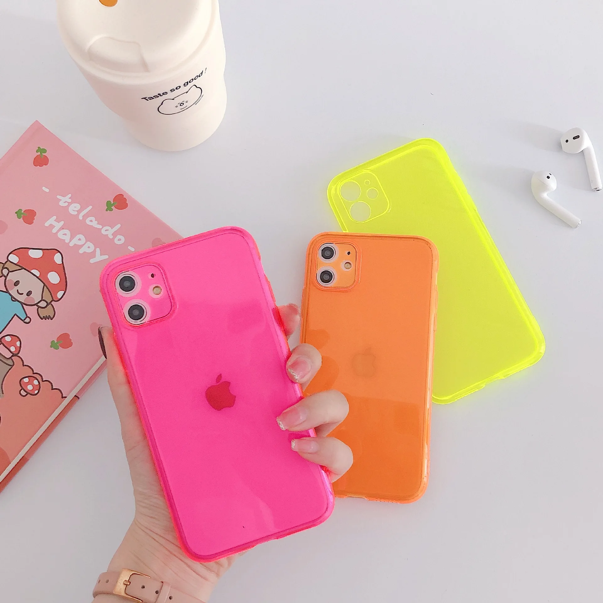 Transparent Fluorescent Apple TPU Phone Case For Iphone 11 12 Mini Pro Max Xs X Xr 7 8 Plus Se Shockproof Protective Case
Transparent Fluorescent Apple TPU Phone Case For Iphone 11 12 Mini Pro Max Xs X Xr 7 8 Plus Se Shockproof Protective Case