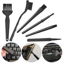 6 in 1 Black Keyboard Cleaning Brush Kit Small Computer Dust Brush Cleaner Anti-static For Laptop USB Household Cleaning Tool