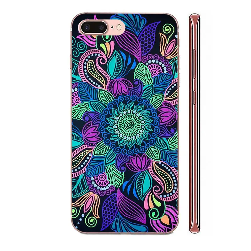 Чехлы для Apple iPhone 11 Pro X XS Max XR 4 4S 5 5C 5S SE SE2 6 6S 7 8 Plus модные с рисунком мандалы |