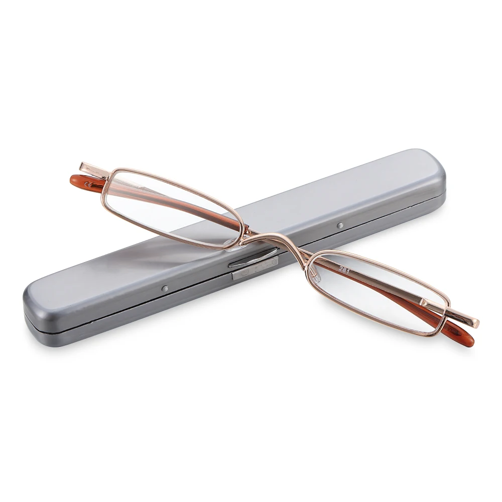 1PC Metal Mini Frame Elderly Reading Glasses With Metal Case Hot Slim Eyeglasses Vision Care Reader Spectacles +1.0 to 4.0
1PC Metal Mini Frame Elderly Reading Glasses With Metal Case Hot Slim Eyeglasses Vision Care Reader Spectacles +1.0 to 4.0
