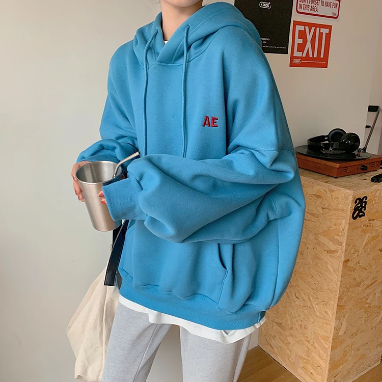 XZ2854 2021 new Korean version plus velvet thick letter embroidered hooded Sweatshirts
XZ2854 2021 new Korean version plus velvet thick letter embroidered hooded Sweatshirts