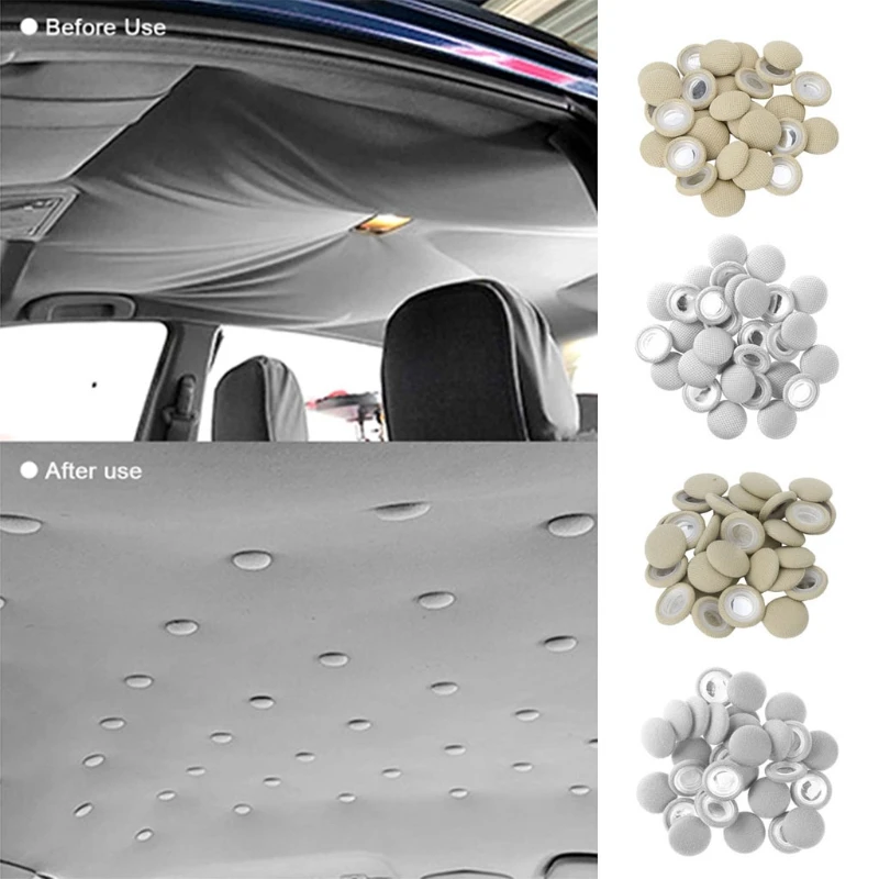 50Pcs/Set Car Interior Roof Buckles Universal Headliner Ceiling Cloth Fixing Roof Snap Rivets Repair Buttons Pins Grommets
50Pcs/Set Car Interior Roof Buckles Universal Headliner Ceiling Cloth Fixing Roof Snap Rivets Repair Buttons Pins Grommets