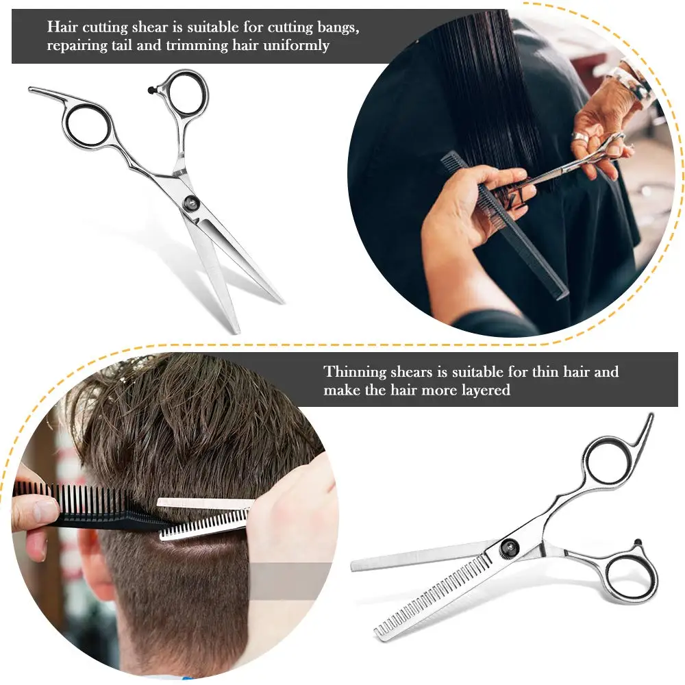 YBLNTEK Professional Hairdressing Scissors Kit Hair Cutting Scissors Hairbrush Hair Clip Cape Grooming Comb for Barbershop
YBLNTEK Professional Hairdressing Scissors Kit Hair Cutting Scissors Hairbrush Hair Clip Cape Grooming Comb for Barbershop