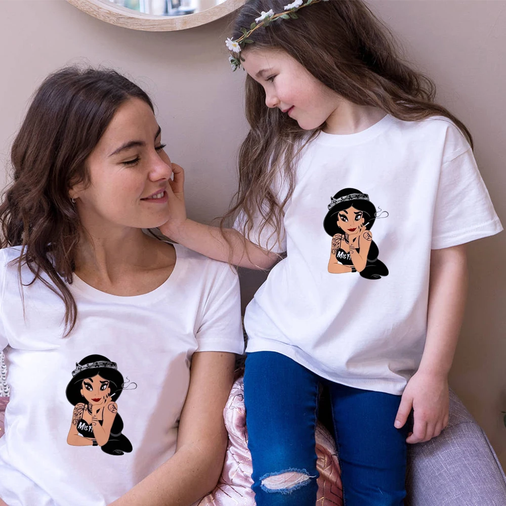 Disney Princess Jasmine Kids Tattoo Shirt Girls Fashion Edgy Family Look Outfits Streetwear Mom and Daughter Clothes Same Style
Disney Princess Jasmine Kids Tattoo Shirt Girls Fashion Edgy Family Look Outfits Streetwear Mom and Daughter Clothes Same Style