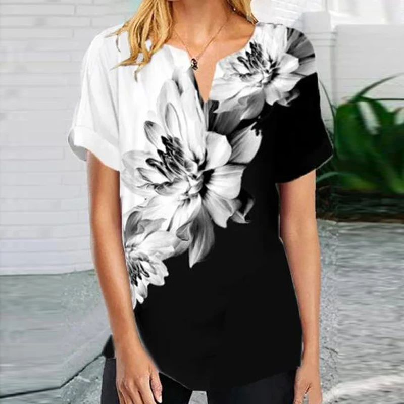 Women Vintage Floral Printed Harajuku Tops Summer V-Neck Shirt Short Sleeve Blouse 2021 Fashion Casual Loose Blusa Streetwears
Women Vintage Floral Printed Harajuku Tops Summer V-Neck Shirt Short Sleeve Blouse 2021 Fashion Casual Loose Blusa Streetwears