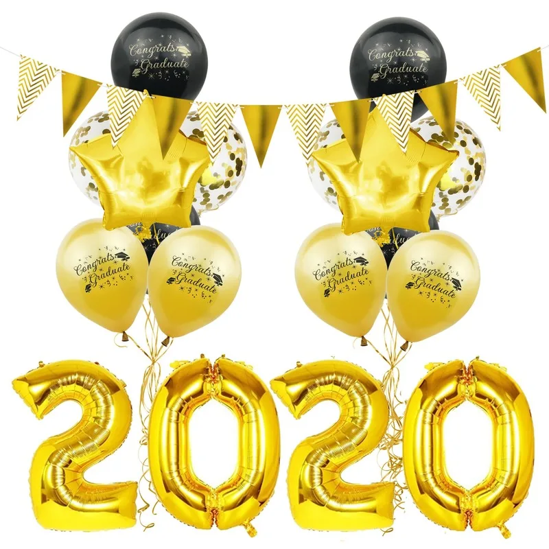 2020 цифровые шары с поздравлением цифрами для градиентов Комбинированные