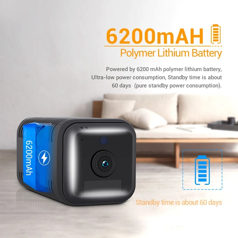 G18 1080P Full HD Rechargeable Battery PIR Alarm WiFi IP Camera with Two Way Audio Black
G18 1080P Full HD Rechargeable Battery PIR Alarm WiFi IP Camera with Two Way Audio Black