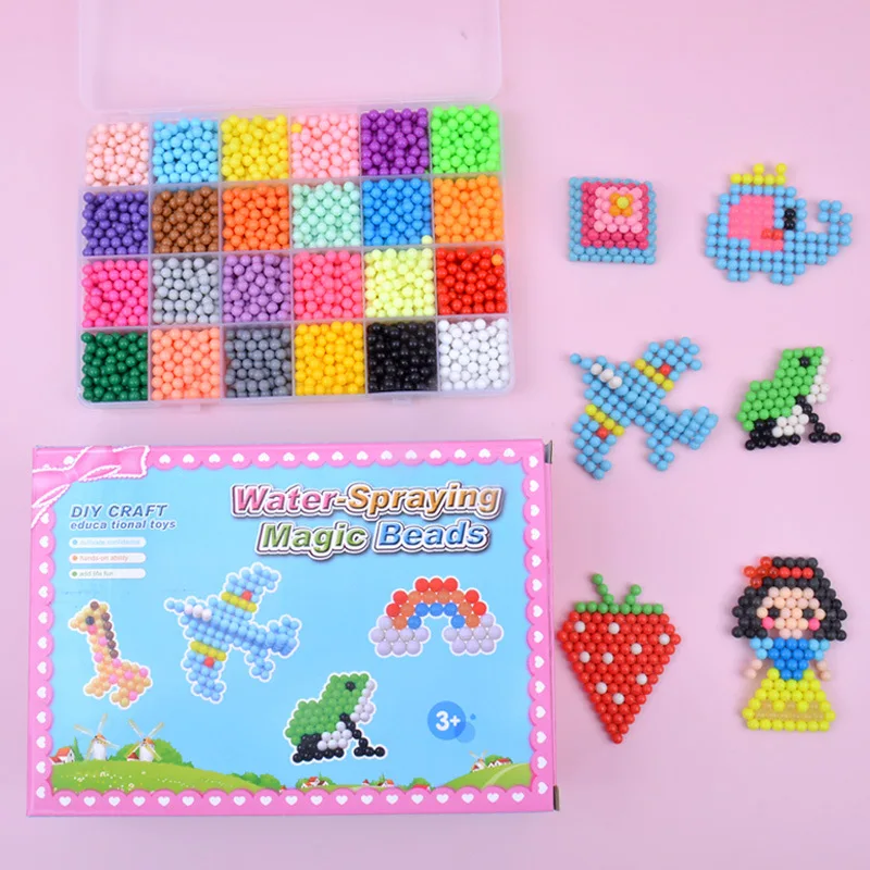 24 colors 6000pcs 5mm Water Kralen Spray Perler Magic Beads Educational 3D Puzzles Accessories for Children Toys DIY Magic Beads
24 colors 6000pcs 5mm Water Kralen Spray Perler Magic Beads Educational 3D Puzzles Accessories for Children Toys DIY Magic Beads