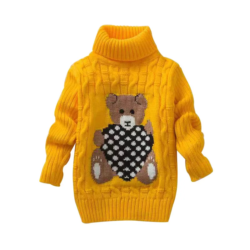 Infant Baby Girl Turtleneck Knit Pullover Cute Cartoon Bear Pattern Little Girl Cotton Sweater Clothes Boy Winter Coat EY09082
Infant Baby Girl Turtleneck Knit Pullover Cute Cartoon Bear Pattern Little Girl Cotton Sweater Clothes Boy Winter Coat EY09082
