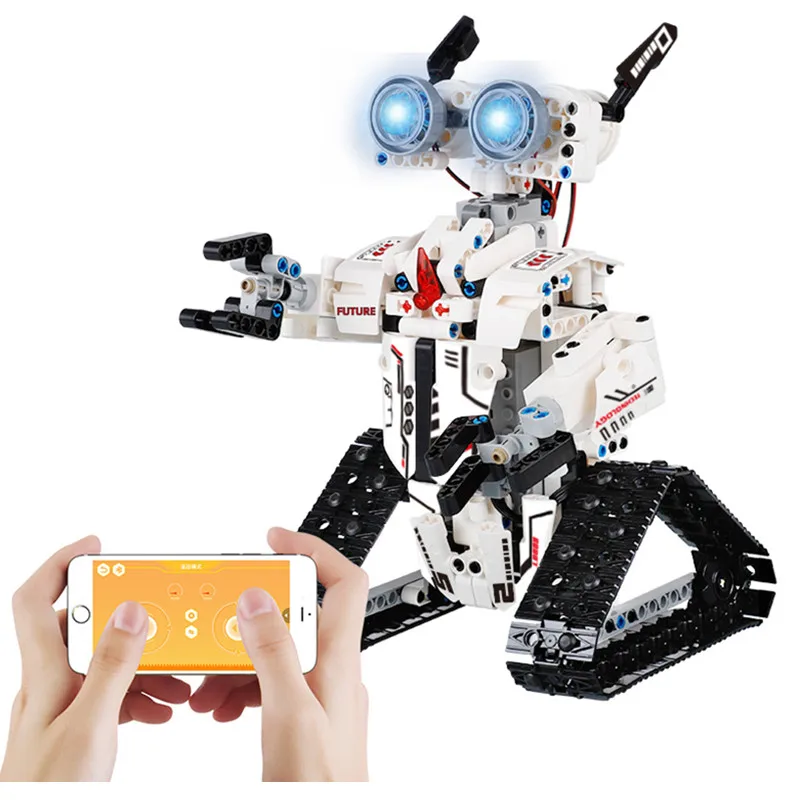 467pcs RC Tracked Robot LED APP Remote Control Building Blocks City Creator Programming Bricks Children DIY Toys Gifts
467pcs RC Tracked Robot LED APP Remote Control Building Blocks City Creator Programming Bricks Children DIY Toys Gifts