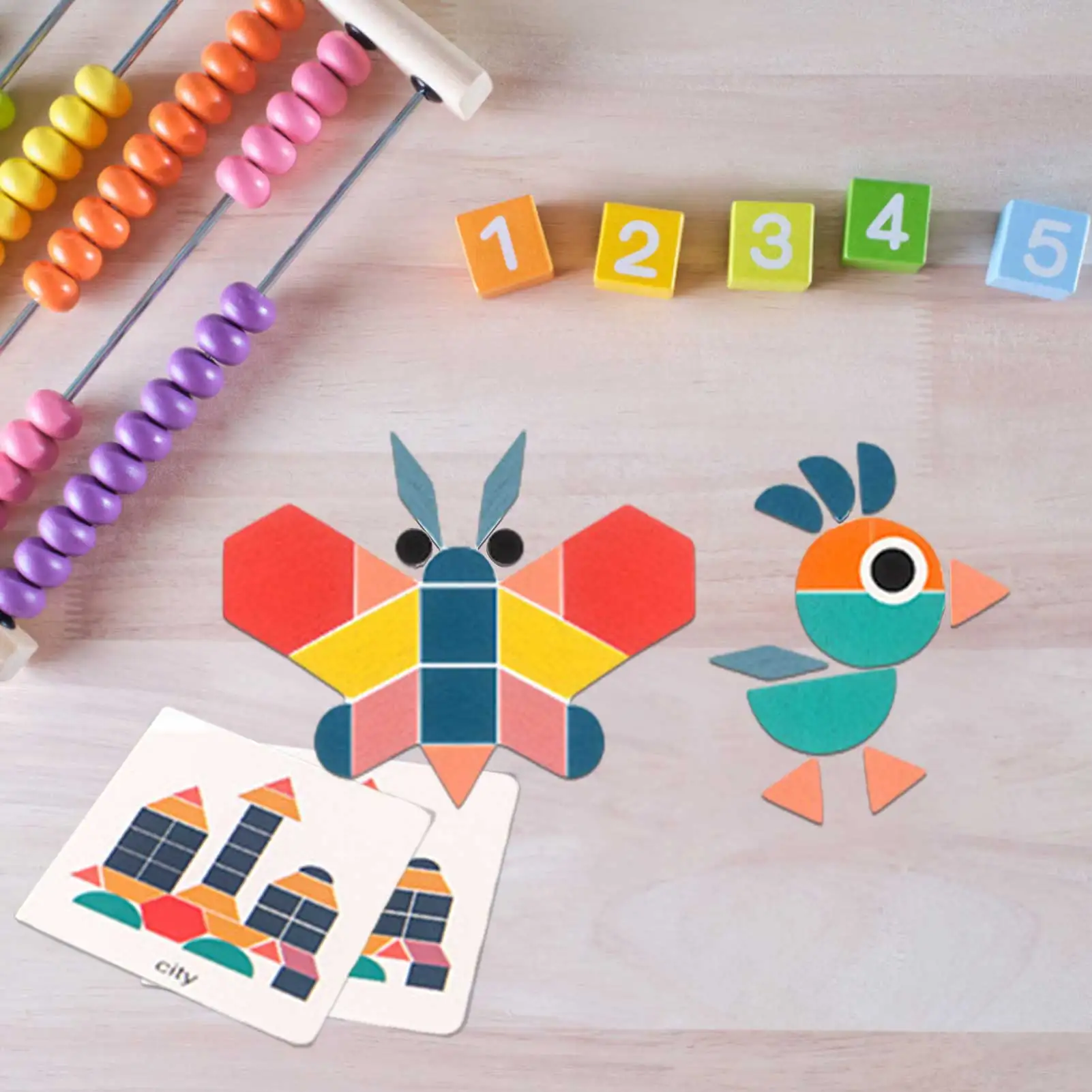180PCS Wooden Puzzle Tangram Board Set Colorful Montessori Jigsaw Educational Toy For Children Baby Learning Developing Toy Gift
180PCS Wooden Puzzle Tangram Board Set Colorful Montessori Jigsaw Educational Toy For Children Baby Learning Developing Toy Gift