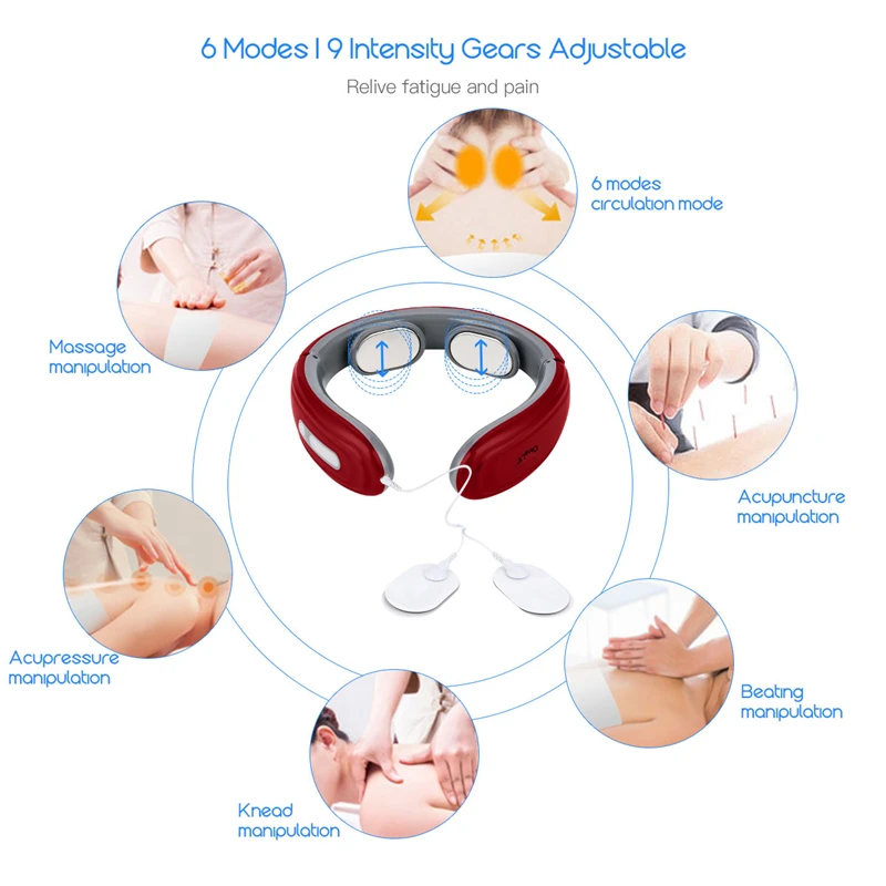 Low Frequency Magnetic Therapy Pulse Neck and Shoulder Massager Pain Relief Tool Relaxation with 3D Floating Electrode Pads
Low Frequency Magnetic Therapy Pulse Neck and Shoulder Massager Pain Relief Tool Relaxation with 3D Floating Electrode Pads