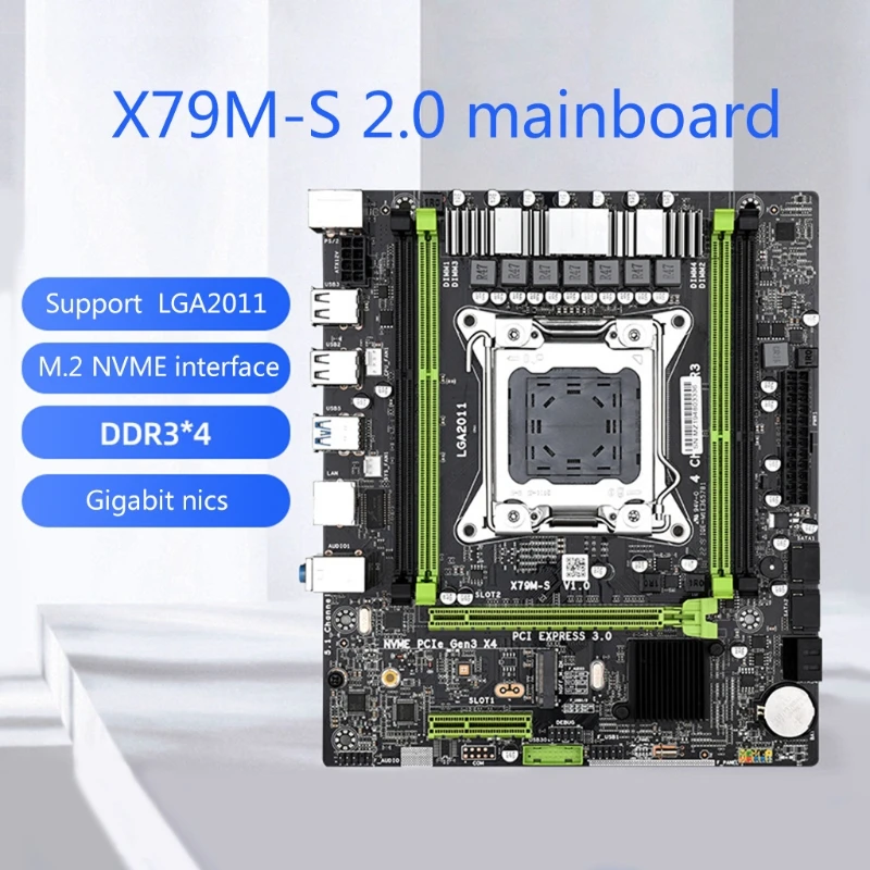 X79 Motherboard USB2.0 PCI-E 16X LGA 2011 M X79M-S 2.0 Motherboard NVME M.2 
X79 Motherboard USB2.0 PCI-E 16X LGA 2011 M X79M-S 2.0 Motherboard NVME M.2
