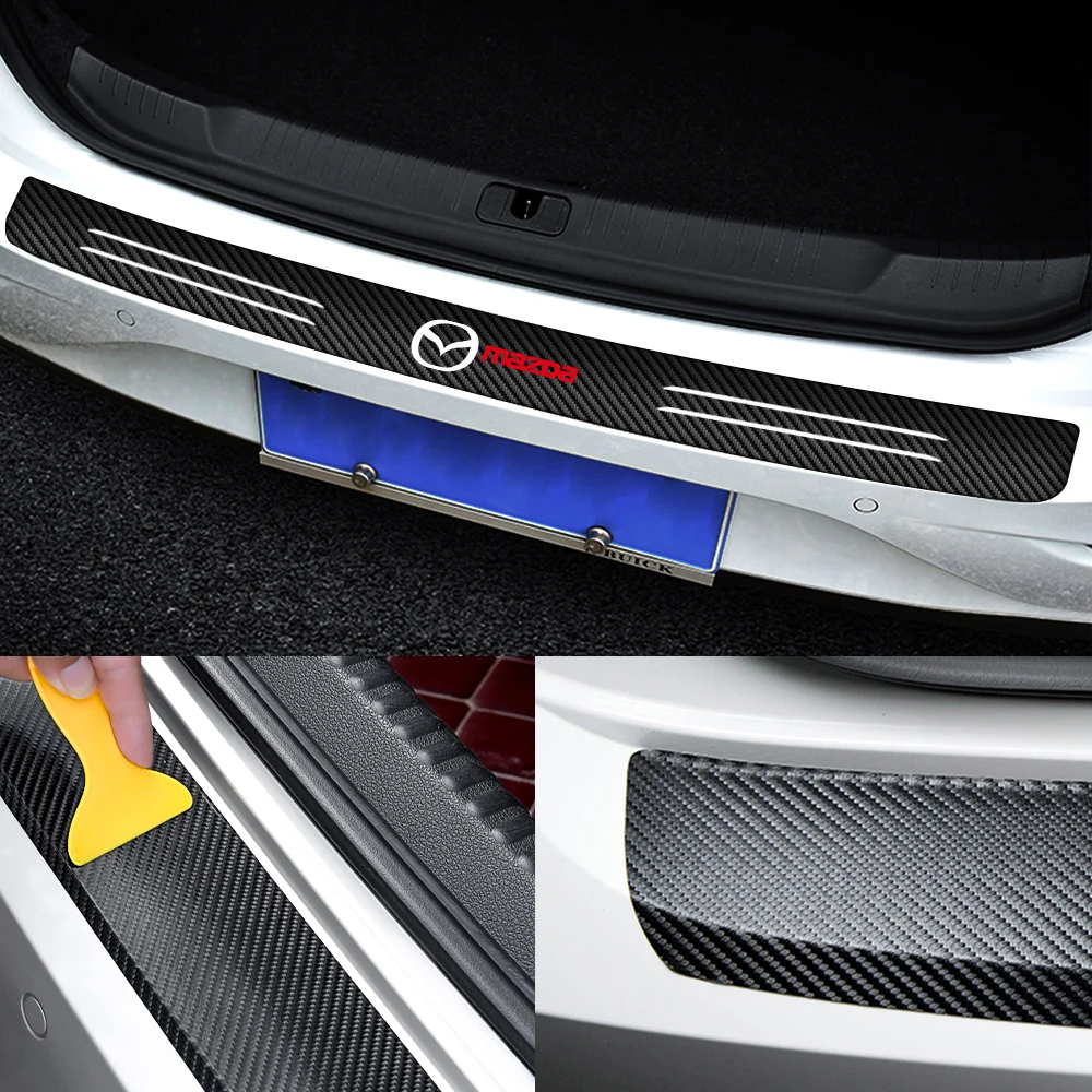 Автомобильный 3D багажник задняя защитная накладка наклейка на задний бампер из