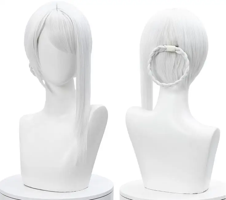 Парик для косплея из аниме NieR Kaine, серебристо-белый плетеный парик с челкой, термостойкие волосы 
Парик для косплея из аниме NieR Kaine, серебристо-белый плетеный парик с челкой, термостойкие волосы