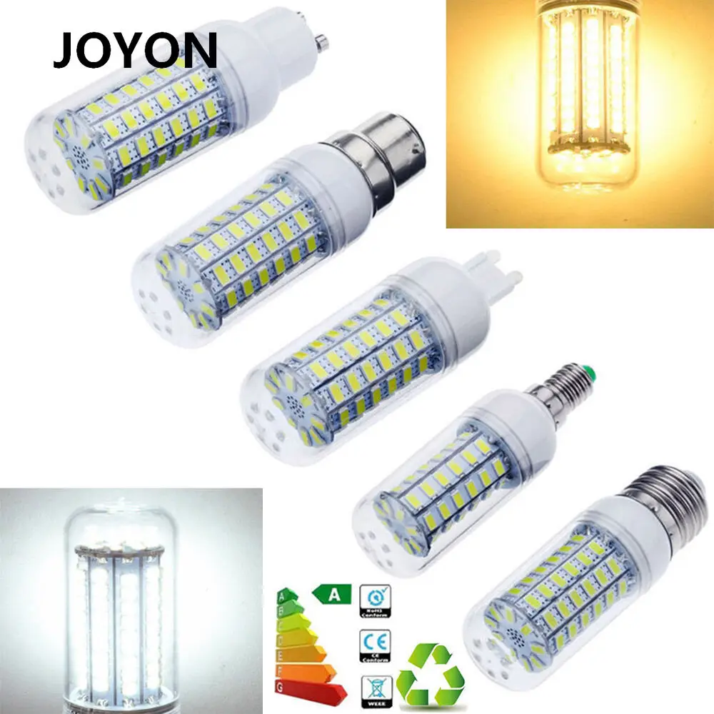 

LED Corn Light Bulbs E14 E27 ES BC B22 G9 GU10 5730 SMD 7W 9W 12W 15W 20W Ampoule Lamp Bright White Lamp 220V 110V Home Decor