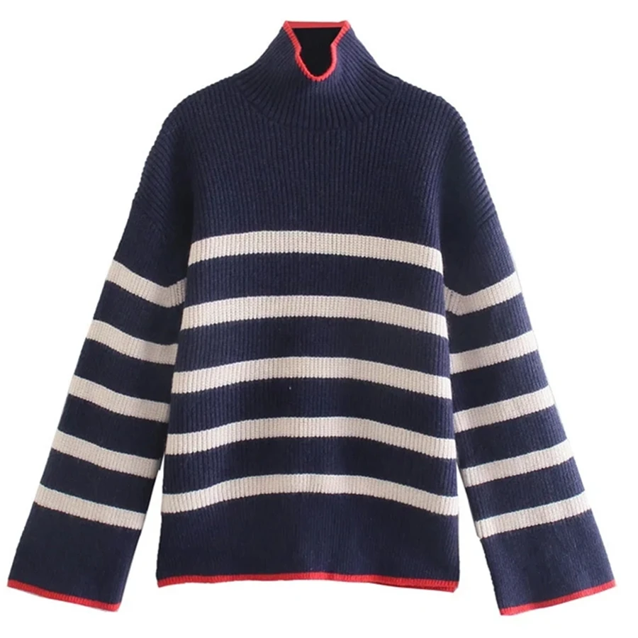 Dave&Di High Street Vintage Striped Turtleneck Sweaters Women England Harajuku Pull Femme Pullovers Sweaters Women Tops
Dave&Di High Street Vintage Striped Turtleneck Sweaters Women England Harajuku Pull Femme Pullovers Sweaters Women Tops
