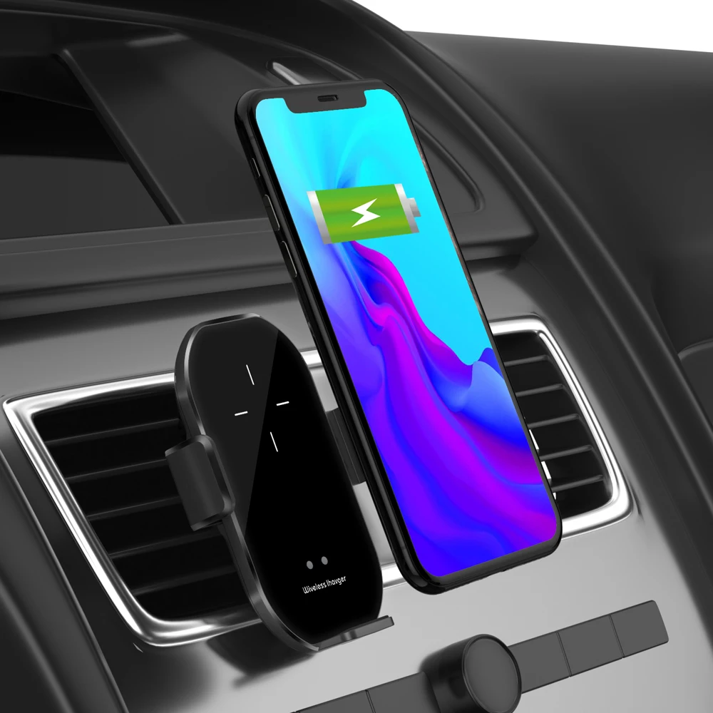 Автомобильный держатель для беспроводной зарядки A7 с умным датчиком 10 Вт простое