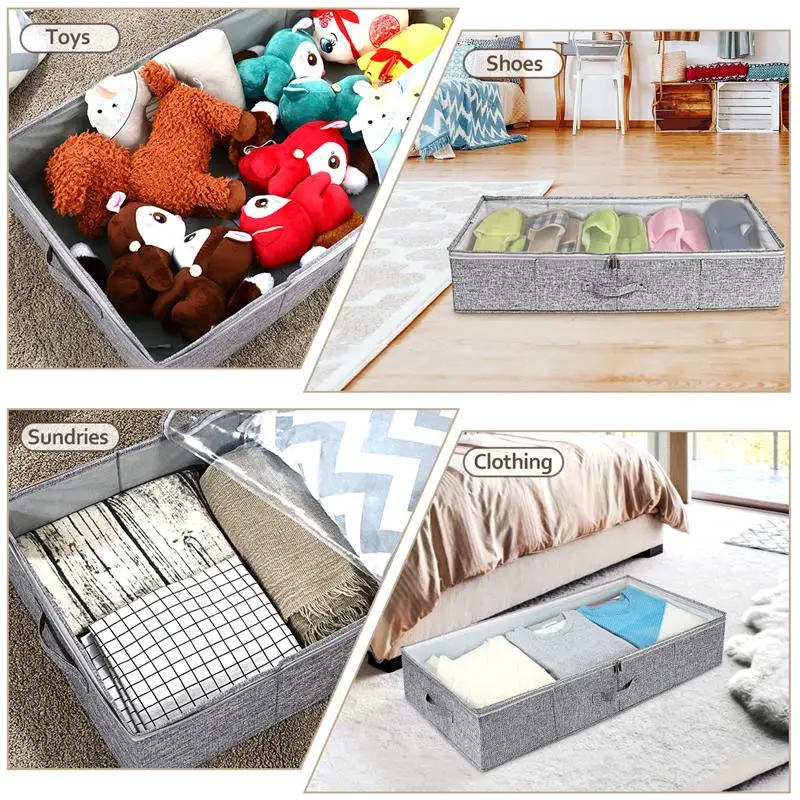 2pcs Under-Bed Storage Bag Eco-Friendly Under Bed Clothes Organizers Zippered Underbed Storage Pouches For Home Bedroom
2pcs Under-Bed Storage Bag Eco-Friendly Under Bed Clothes Organizers Zippered Underbed Storage Pouches For Home Bedroom