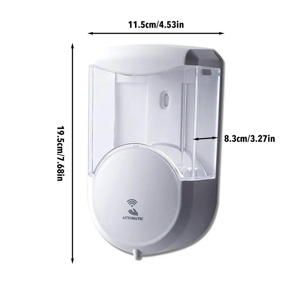 New 600ml Capacity Automatic Soap Dispenser Touchless Sensor Hand Sanitizer Detergent Dispenser Wall Mounted For Bathroom Toilet
New 600ml Capacity Automatic Soap Dispenser Touchless Sensor Hand Sanitizer Detergent Dispenser Wall Mounted For Bathroom Toilet