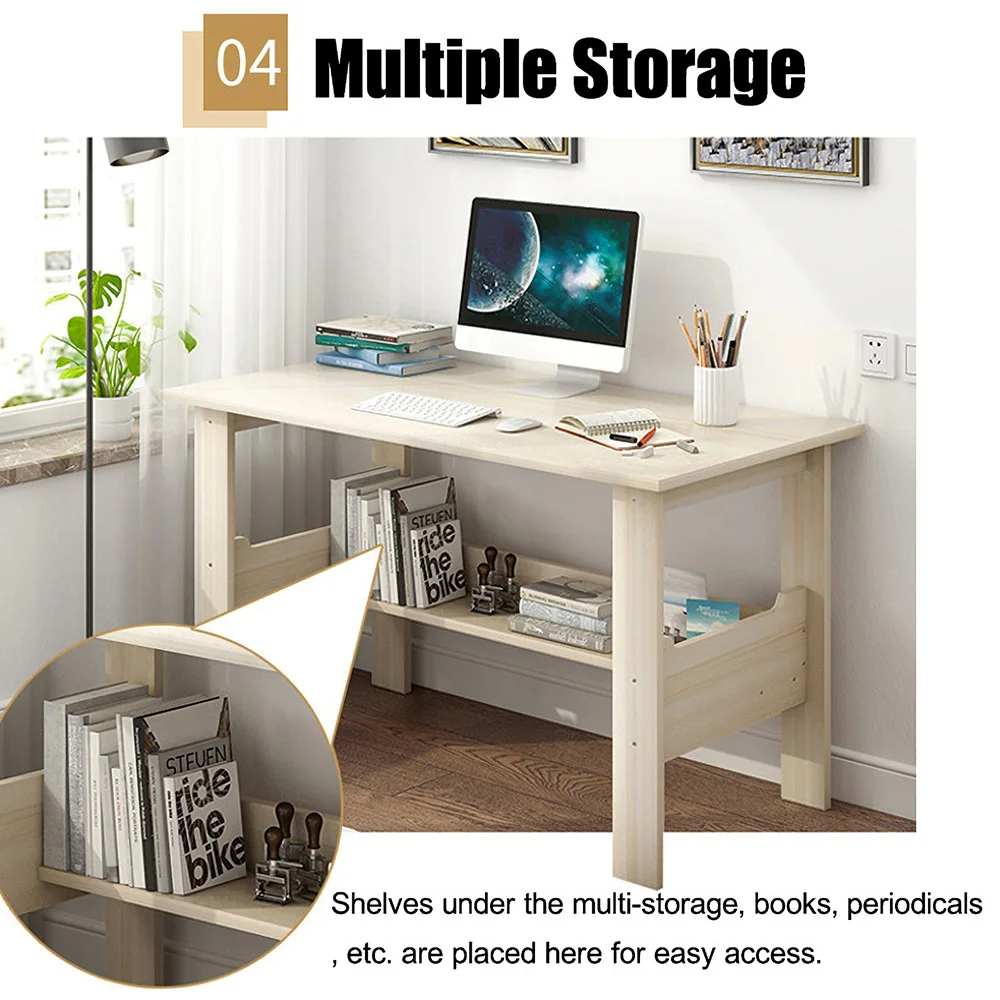 100/120cm Wooden Computer Desk Office Desk Writing Table Universal Laptop Stand Home Office Furniture PC Workstation Study Table
100/120cm Wooden Computer Desk Office Desk Writing Table Universal Laptop Stand Home Office Furniture PC Workstation Study Table