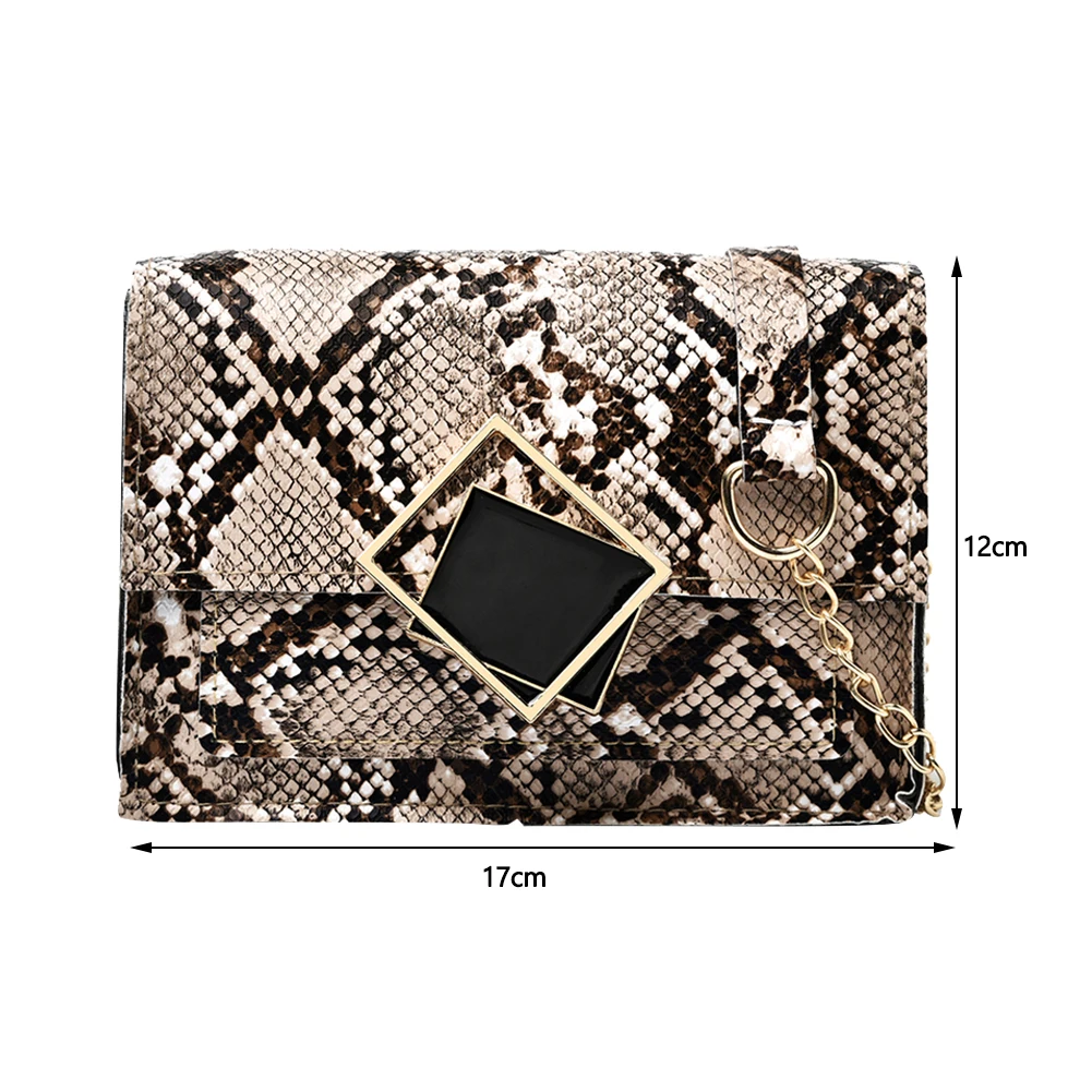 Women Shoulder Crossbody Bag Snake Pattern Fashion Flap Chain Buckle Messenger Totes Female Daily Small Square Ladies Handbags
Women Shoulder Crossbody Bag Snake Pattern Fashion Flap Chain Buckle Messenger Totes Female Daily Small Square Ladies Handbags