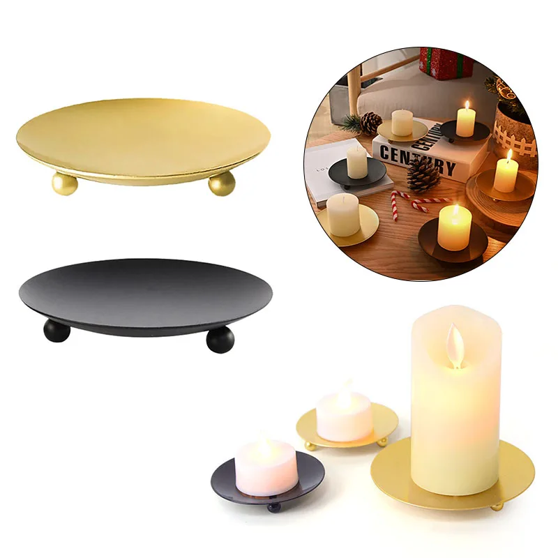 Black Gold Round Metal Plate Candle Holders Pillar Iron Candle Stand Wedding Party Table Decoration Romantic Art Gift Home Decor
Black Gold Round Metal Plate Candle Holders Pillar Iron Candle Stand Wedding Party Table Decoration Romantic Art Gift Home Decor