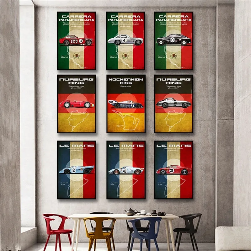 Nordic Car Paintings Picture For Living Room Home Decor Le Mans Carrera Panamericana Nurburg Ring Poster Canvas Print Wall Art
Nordic Car Paintings Picture For Living Room Home Decor Le Mans Carrera Panamericana Nurburg Ring Poster Canvas Print Wall Art