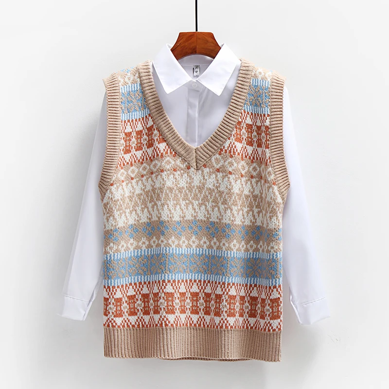 New Fashion Casual Tank Tops Pullover Elasticity Sweater Spring Autumn Korean Version Loose Women Sleeveless V-neck Knitted Vest 
New Fashion Casual Tank Tops Pullover Elasticity Sweater Spring Autumn Korean Version Loose Women Sleeveless V-neck Knitted Vest