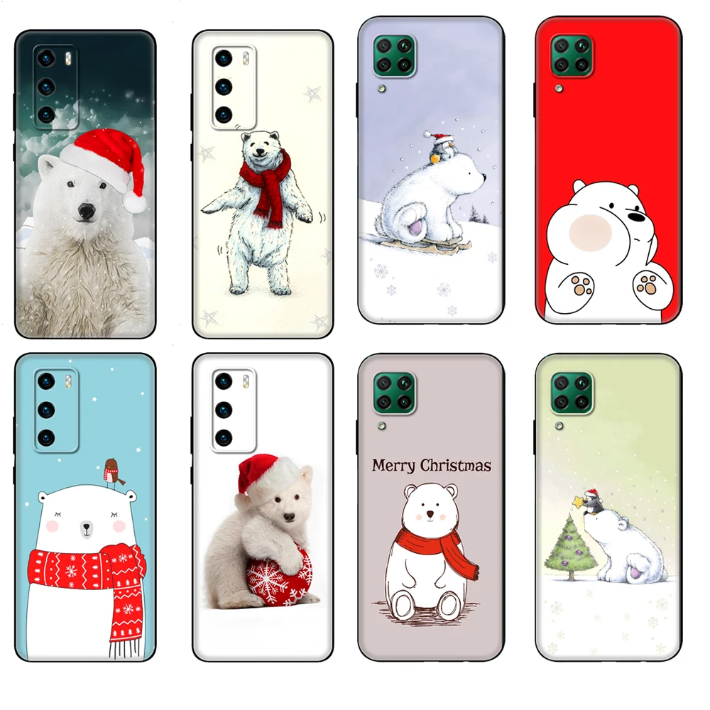 Black tpu Case For Huawei P30 Lite P30 Pro P40 Case For Huawei P40 LITE E P Smart Case Cute Bear Christmas Polar Bear New Year
Black tpu Case For Huawei P30 Lite P30 Pro P40 Case For Huawei P40 LITE E P Smart Case Cute Bear Christmas Polar Bear New Year