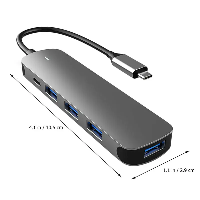 Type-C USB Hub 5 Port USB 3.0 Hub Aluminum Alloy USB Splitter Laptop Adapter 5-In-1 Multi-Function Hub
Type-C USB Hub 5 Port USB 3.0 Hub Aluminum Alloy USB Splitter Laptop Adapter 5-In-1 Multi-Function Hub